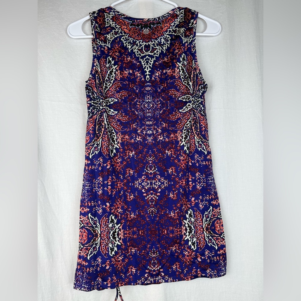 Athleta Vibrant Blue and Red Mini Dress - Picture 3 of 3